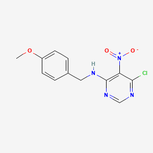 6-Chloro-N-[(4-methoxyphenyl)methyl]-5-nitropyrimidin-4-amine