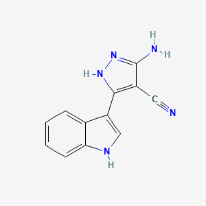 3-Amino-5-(3-indolyl)-4-pyrazolecarbonitrile