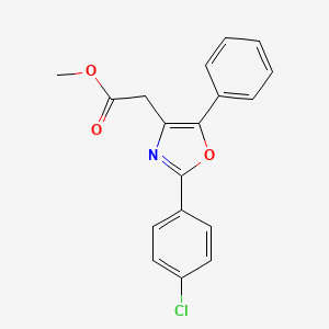 Methyl [2-(4-chlorophenyl)-5-phenyl-1,3-oxazol-4-yl]acetate