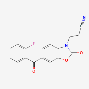 3-[6-(2-Fluorobenzoyl)-2-oxo-1,3-benzoxazol-3(2H)-yl]propanenitrile