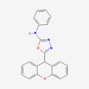 N-Phenyl-5-(9H-xanthen-9-YL)-1,3,4-oxadiazol-2-amine