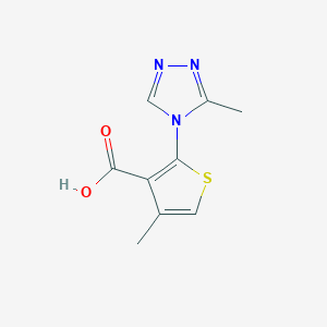 4-Methyl-2-(3-methyl-4H-1,2,4-triazol-4-yl)thiophene-3-carboxylic acid