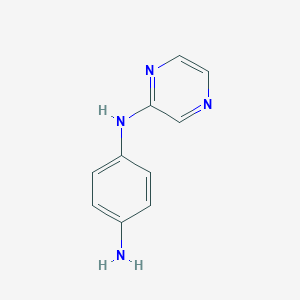 molecular formula C10H10N4 B1290845 1-N-(Pyrazin-2-yl)benzene-1,4-diamine 