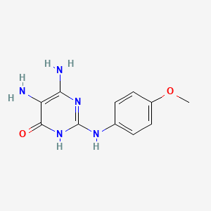 5,6-Diamino-2-(4-methoxyanilino)pyrimidin-4(1H)-one