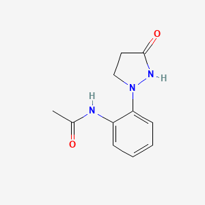 molecular formula C11H13N3O2 B12908458 N-(2-(3-Oxopyrazolidin-1-yl)phenyl)acetamide CAS No. 88032-38-6