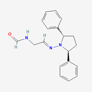 molecular formula C19H21N3O B12908479 N-(2-(((2S,5S)-2,5-Diphenylpyrrolidin-1-yl)imino)ethyl)formamide 