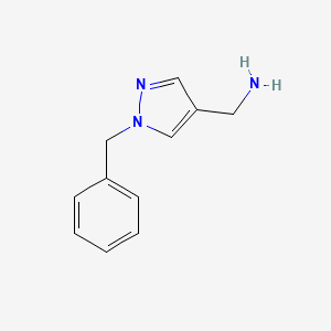 molecular formula C11H13N3 B1290871 (1-ベンジル-1H-ピラゾール-4-イル)メタンアミン CAS No. 936940-11-3