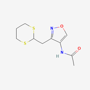 N-{3-[(1,3-Dithian-2-yl)methyl]-1,2-oxazol-4-yl}acetamide