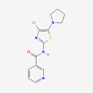 N-[4-Chloro-5-(pyrrolidin-1-yl)-1,3-thiazol-2-yl]pyridine-3-carboxamide