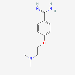 molecular formula C11H17N3O B1290878 4-[2-(Dimethylamino)ethoxy]benzene-1-carboximidamide 