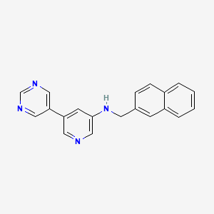 molecular formula C20H16N4 B12908817 3-Pyridinamine, N-(2-naphthalenylmethyl)-5-(5-pyrimidinyl)- CAS No. 767342-31-4