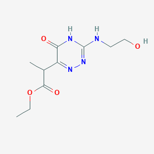 ethyl 2-[3-(2-hydroxyethylamino)-5-oxo-2H-1,2,4-triazin-6-yl]propanoate