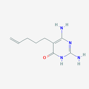 2,6-Diamino-5-(pent-4-en-1-yl)pyrimidin-4(1H)-one