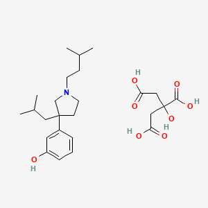 3-(3-Isobutyl-1-isopentyl-3-pyrrolidinyl)phenol citrate