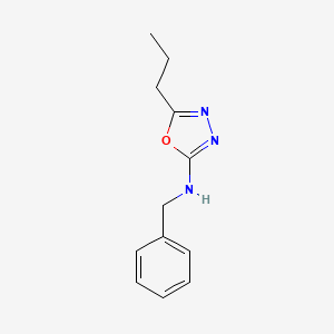 molecular formula C12H15N3O B12908993 N-Benzyl-5-propyl-1,3,4-oxadiazol-2-amine CAS No. 918964-37-1