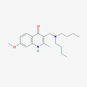 3-[(dibutylamino)methyl]-7-methoxy-2-methyl-1H-quinolin-4-one