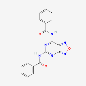 molecular formula C18H12N6O3 B12909011 N,N'-([1,2,5]Oxadiazolo[3,4-d]pyrimidine-5,7-diyl)dibenzamide CAS No. 68152-16-9