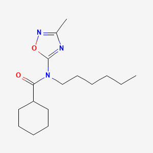 N-Hexyl-N-(3-methyl-1,2,4-oxadiazol-5-yl)cyclohexanecarboxamide