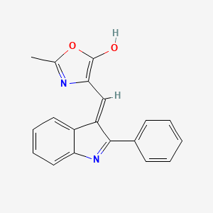 2-methyl-4-[(E)-(2-phenylindol-3-ylidene)methyl]-1,3-oxazol-5-ol