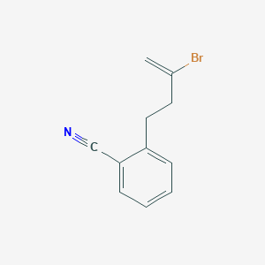 molecular formula C11H10BrN B1290910 2-Bromo-4-(2-cyanophenyl)-1-butene CAS No. 731772-67-1