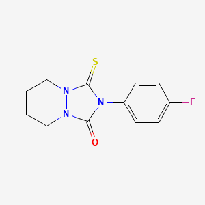 1H-(1,2,4)Triazolo(1,2-a)pyridazin-1-one, 2-(4-fluorophenyl)hexahydro-3-thioxo-