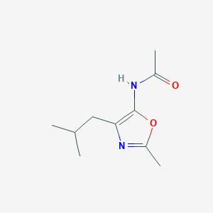 N-[2-Methyl-4-(2-methylpropyl)-1,3-oxazol-5-yl]acetamide