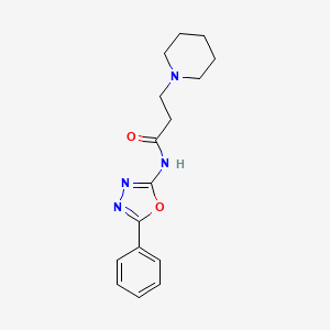 N-(5-Phenyl-1,3,4-oxadiazol-2-yl)-3-(piperidin-1-yl)propanamide