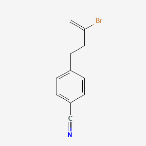 molecular formula C11H10BrN B1290919 2-Bromo-4-(4-cyanophenyl)-1-butene CAS No. 731772-76-2