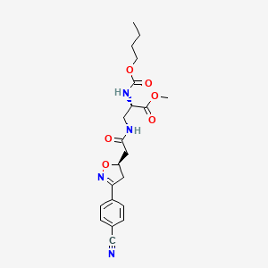 N-(Butoxycarbonyl)-3-[[2-[(5R)-3-(4-cyanophenyl)-4,5-dihydro-5-isoxazolyl]acetyl]amino]-,methyl esterL-alanine