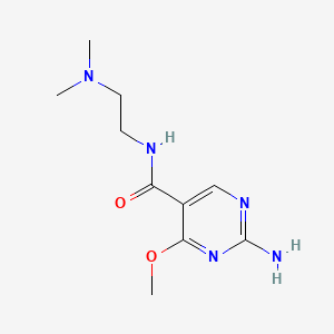 5-Pyrimidinecarboxamide, 2-amino-N-(2-(dimethylamino)ethyl)-4-methoxy-