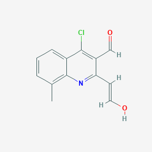 4-Chloro-2-(2-hydroxyvinyl)-8-methylquinoline-3-carbaldehyde