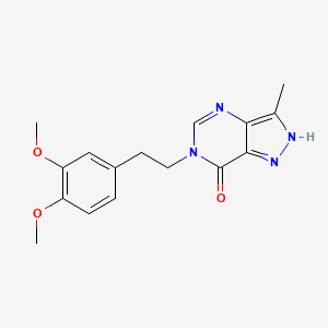 7H-Pyrazolo(4,3-d)pyrimidin-7-one, 1,6-dihydro-6-(2-(3,4-dimethoxyphenyl)ethyl)-3-methyl-