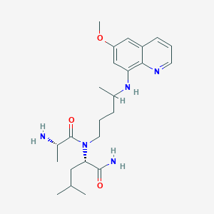 (2S)-2-((2S)-2-Amino-N-(4-((6-methoxyquinolin-8-yl)amino)pentyl)propanamido)-4-methylpentanamide