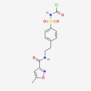 ((4-(2-(5-Methylisoxazole-3-carboxamido)ethyl)phenyl)sulfonyl)carbamic chloride