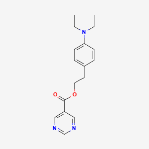 molecular formula C17H21N3O2 B12909359 4-(Diethylamino)phenethyl pyrimidine-5-carboxylate 