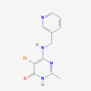 5-Bromo-2-methyl-6-{[(pyridin-3-yl)methyl]amino}pyrimidin-4(1H)-one