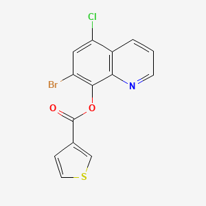 7-Bromo-5-chloroquinolin-8-yl thiophene-3-carboxylate