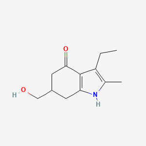 4H-Indol-4-one, 3-ethyl-1,5,6,7-tetrahydro-6-(hydroxymethyl)-2-methyl-