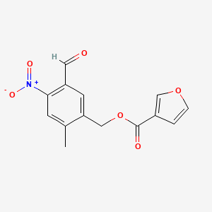 5-Formyl-2-methyl-4-nitrobenzyl furan-3-carboxylate