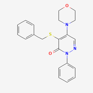 4-(Benzylthio)-5-(4-morpholinyl)-2-phenyl-3(2H)-pyridazinone