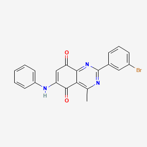 5,8-Quinazolinedione, 2-(3-bromophenyl)-4-methyl-6-(phenylamino)-