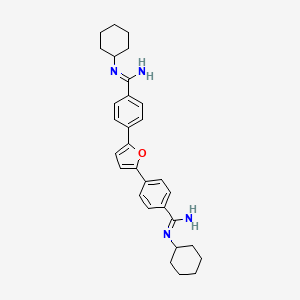 Benzenecarboximidamide, 4,4'-(2,5-furandiyl)bis[N-cyclohexyl-