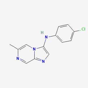 molecular formula C13H11ClN4 B12909661 N-(4-Chlorophenyl)-6-methylimidazo[1,2-a]pyrazin-3-amine CAS No. 823806-67-3