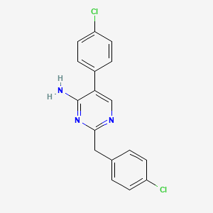 5-(4-Chlorophenyl)-2-[(4-chlorophenyl)methyl]pyrimidin-4-amine