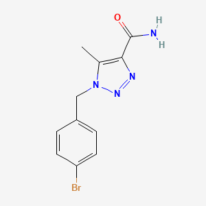 molecular formula C11H11BrN4O B1290969 1-(4-bromobenzyl)-5-methyl-1H-1,2,3-triazole-4-carboxamide CAS No. 952182-48-8