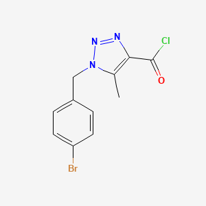 molecular formula C11H9BrClN3O B1290970 1-(4-bromobenzyl)-5-methyl-1H-1,2,3-triazole-4-carbonyl chloride CAS No. 952182-50-2