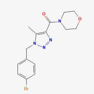 molecular formula C15H17BrN4O2 B1290971 [1-(4-Bromobenzyl)-5-methyl-1H-1,2,3-triazol-4-yl] (morpholino)methanone CAS No. 952182-52-4