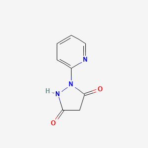 molecular formula C8H7N3O2 B12909718 3,5-Pyrazolidinedione, 1-(2-pyridinyl)- CAS No. 820238-49-1