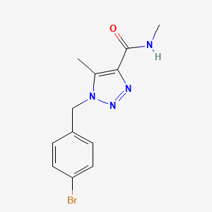 molecular formula C12H13BrN4O B1290972 1-(4-bromobenzyl)-N,5-dimethyl-1H-1,2,3-triazole-4-carboxamide CAS No. 952182-54-6