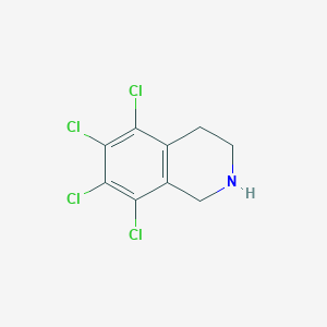 molecular formula C9H7Cl4N B12909751 5,6,7,8-Tetrachloro-1,2,3,4-tetrahydroisoquinoline CAS No. 82771-67-3